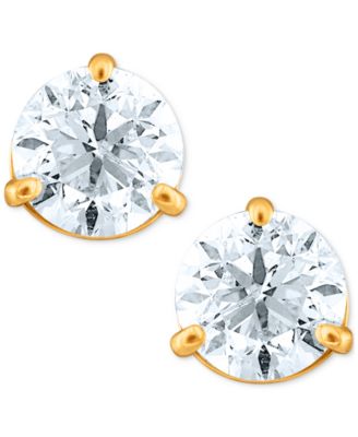 Certified Near Colorless Diamond Stud Earrings  (1 ct. t.w.) in 18k Gold