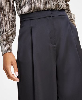 Michael Kors Women's Satin Wide-Leg Pants - Macy's