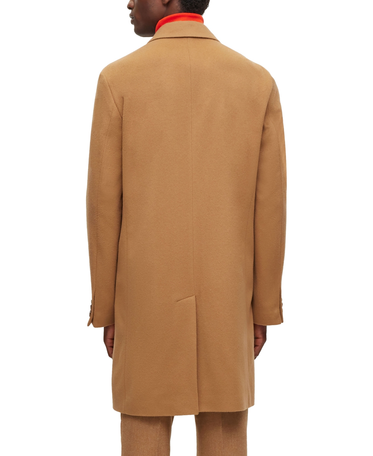 Shop Hugo Boss Boss By  Men's Fully Lined Regular-fit Coat In Medium Beige