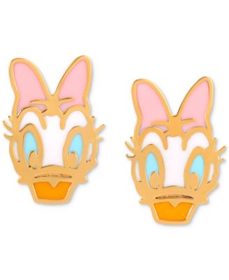 Girls Crew - 18k Gold-Plated Color Daisy Duck Stud Earrings