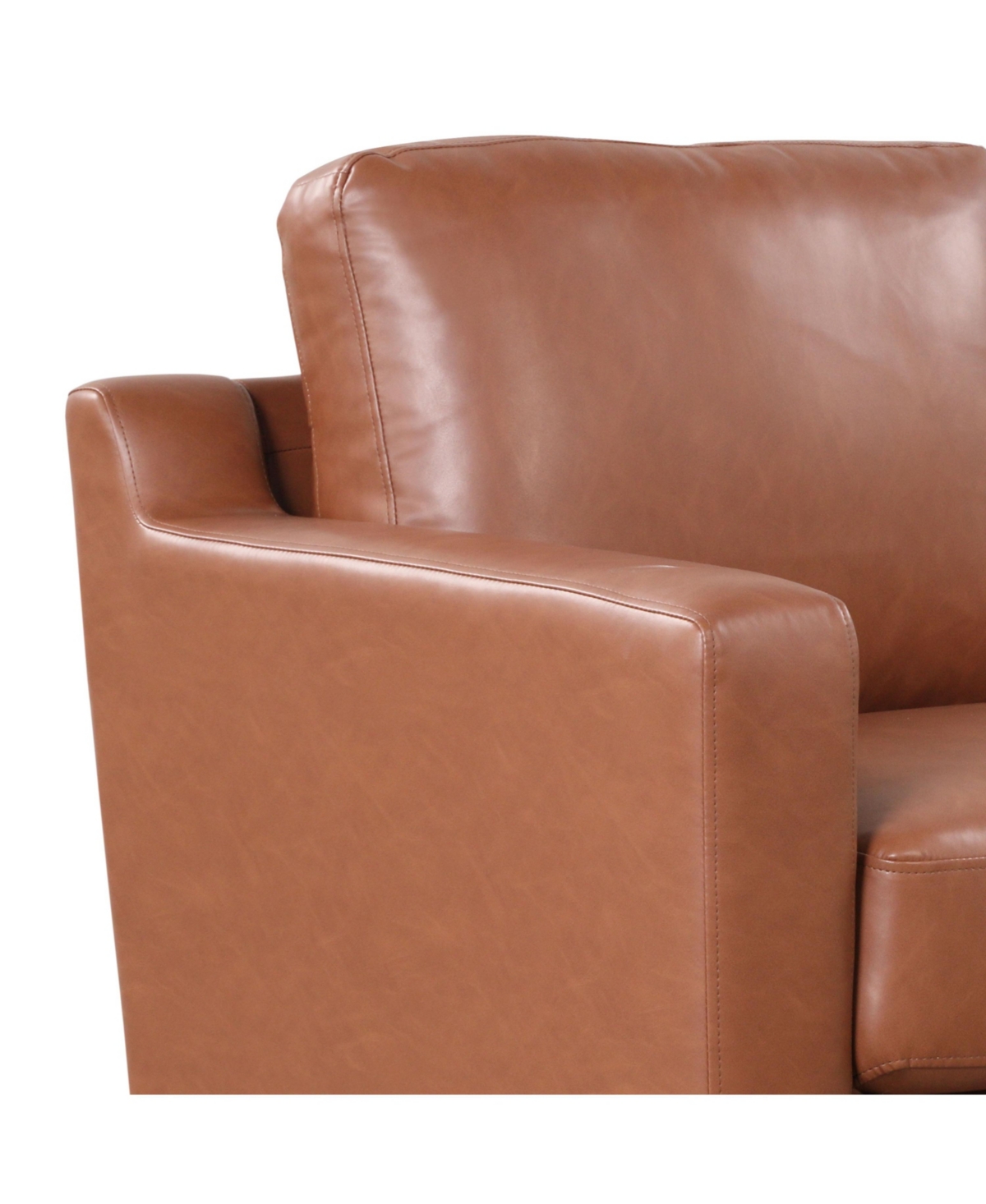 Shop Serta 78" Faux Leather Francis Sofa In Brown