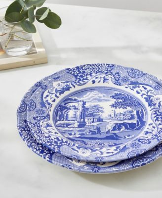 Blue Italian Salad Plates, Set of 8