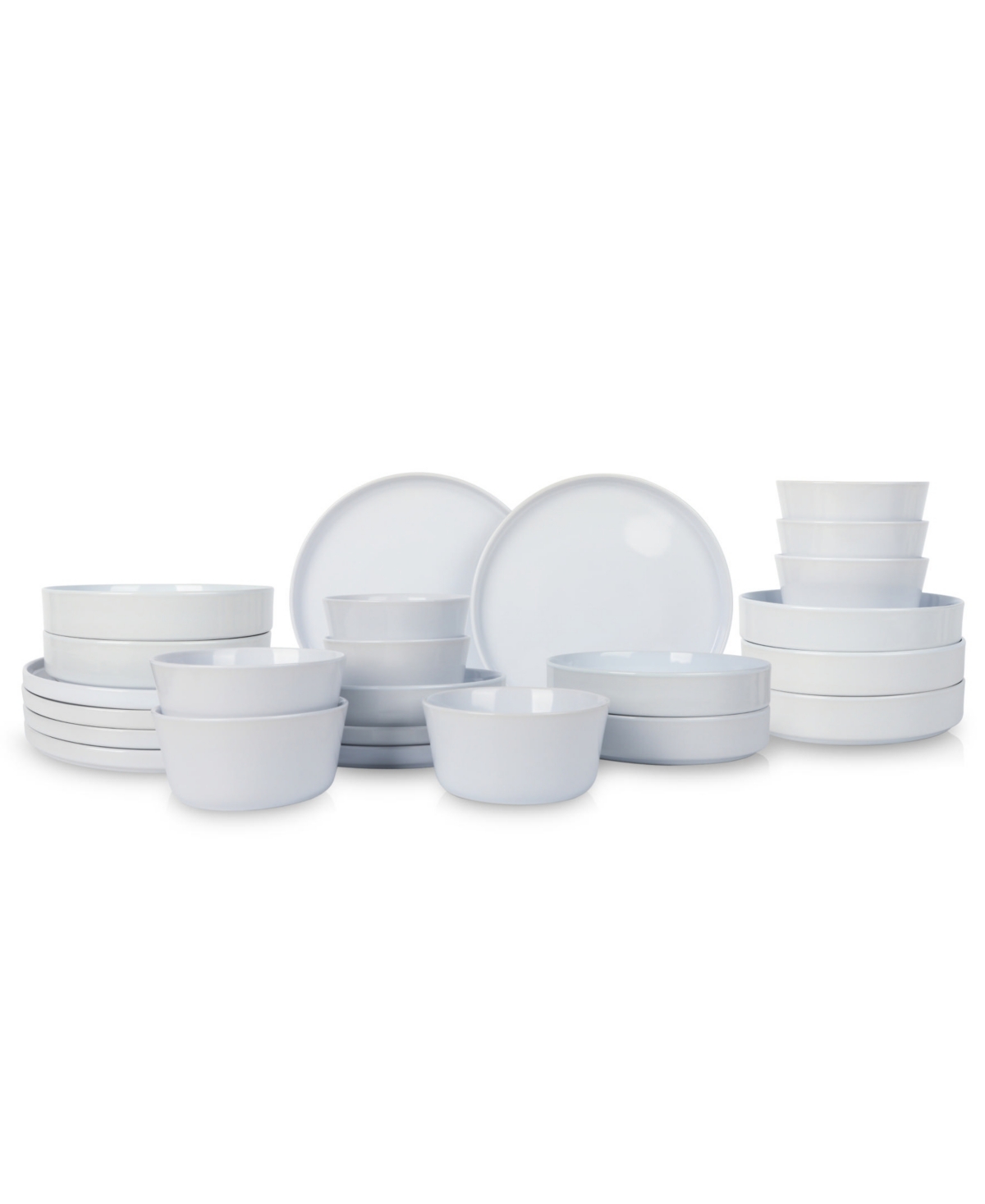 Celina 24 Piece Stoneware Full Set, Service for 8 - White