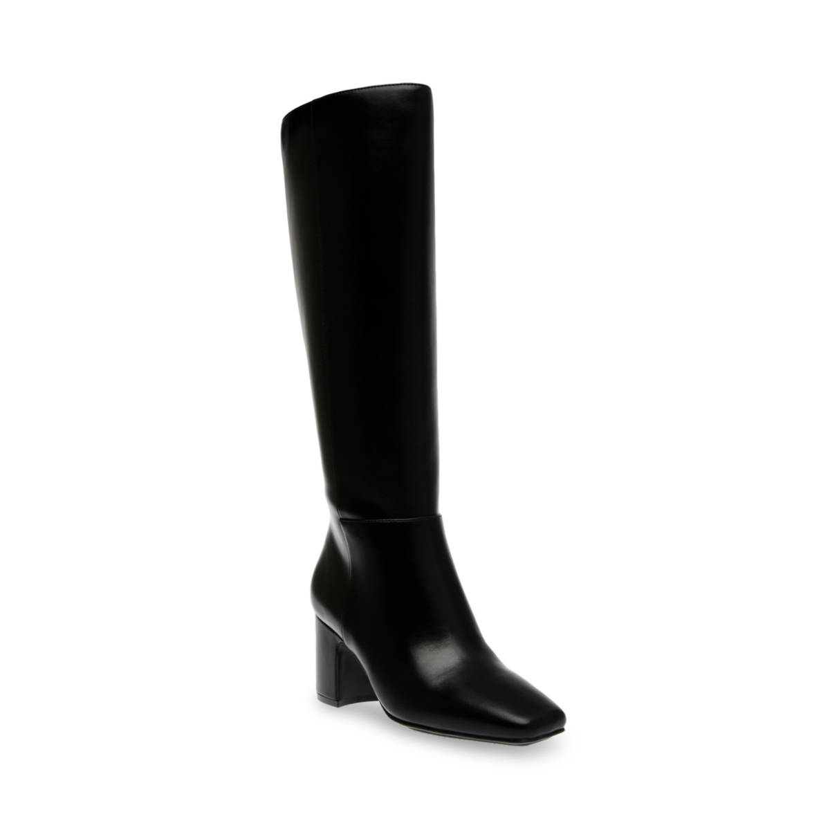 Shop Anne Klein Women's Teodoro Square Toe Knee High Boots In Black Smooth