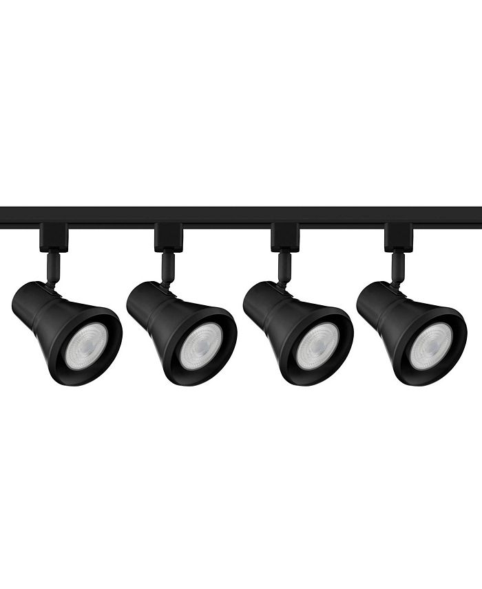 Pro Track Daro 4-Head LED Ceiling Track Light Fixture Kit Floating ...