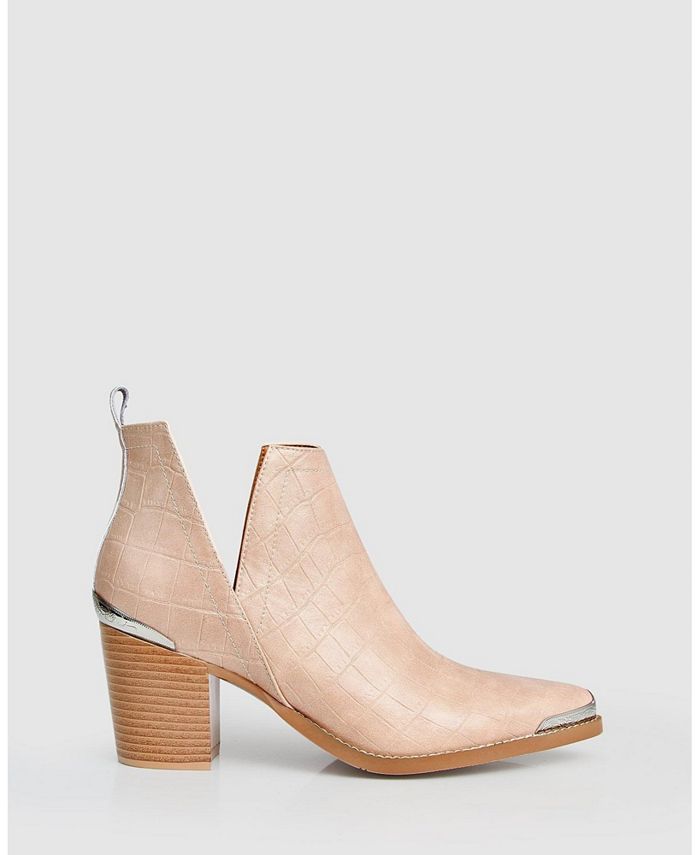 Croc embossed discount ankle boots