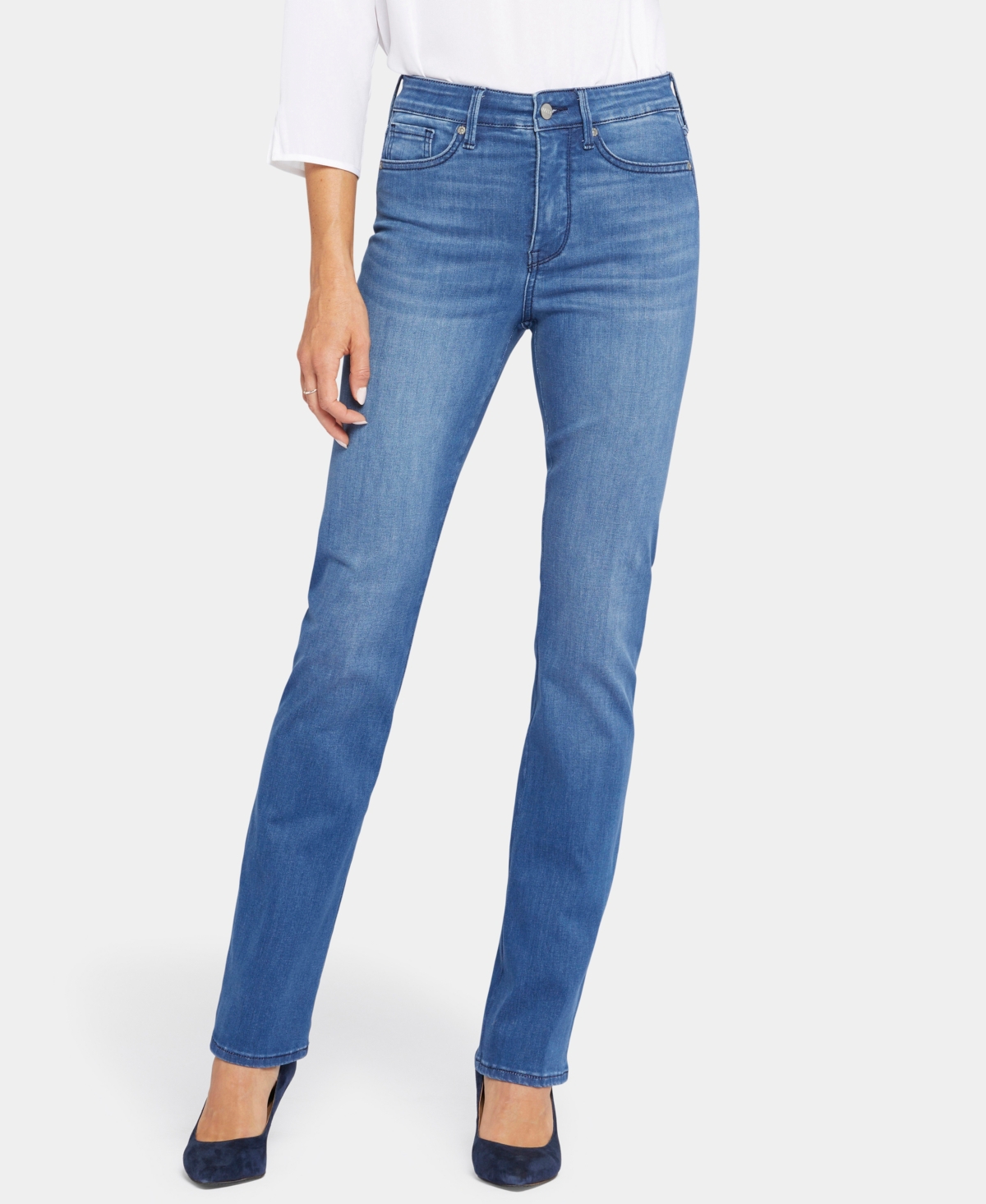 Shop Nydj Women's Le Silhouette High Rise Slim Bootcut Jeans In Amour