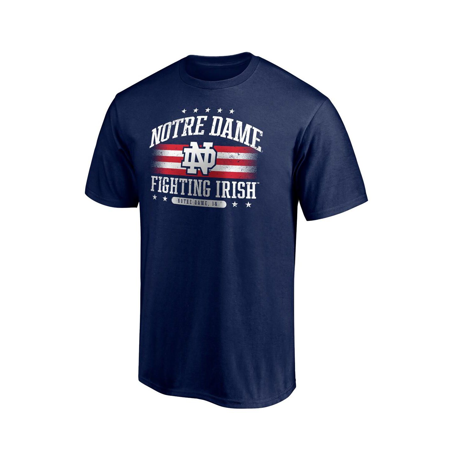 Мужская футболка Fanatics Navy Notre Dame Fighting Irish Americana — фото 2
