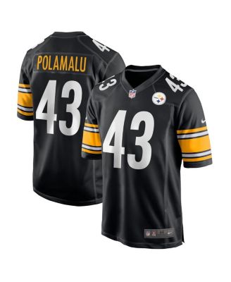 Women's Pittsburgh Steelers Troy Polamalu Retired Player Jersey Black