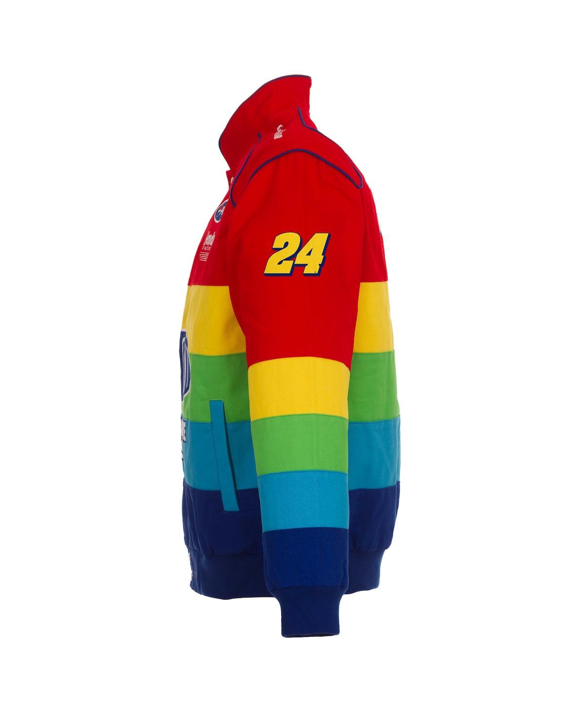 Men's JH Design Red Atlanta Braves Full-Zip Nylon Bomber Jacket Size: Small