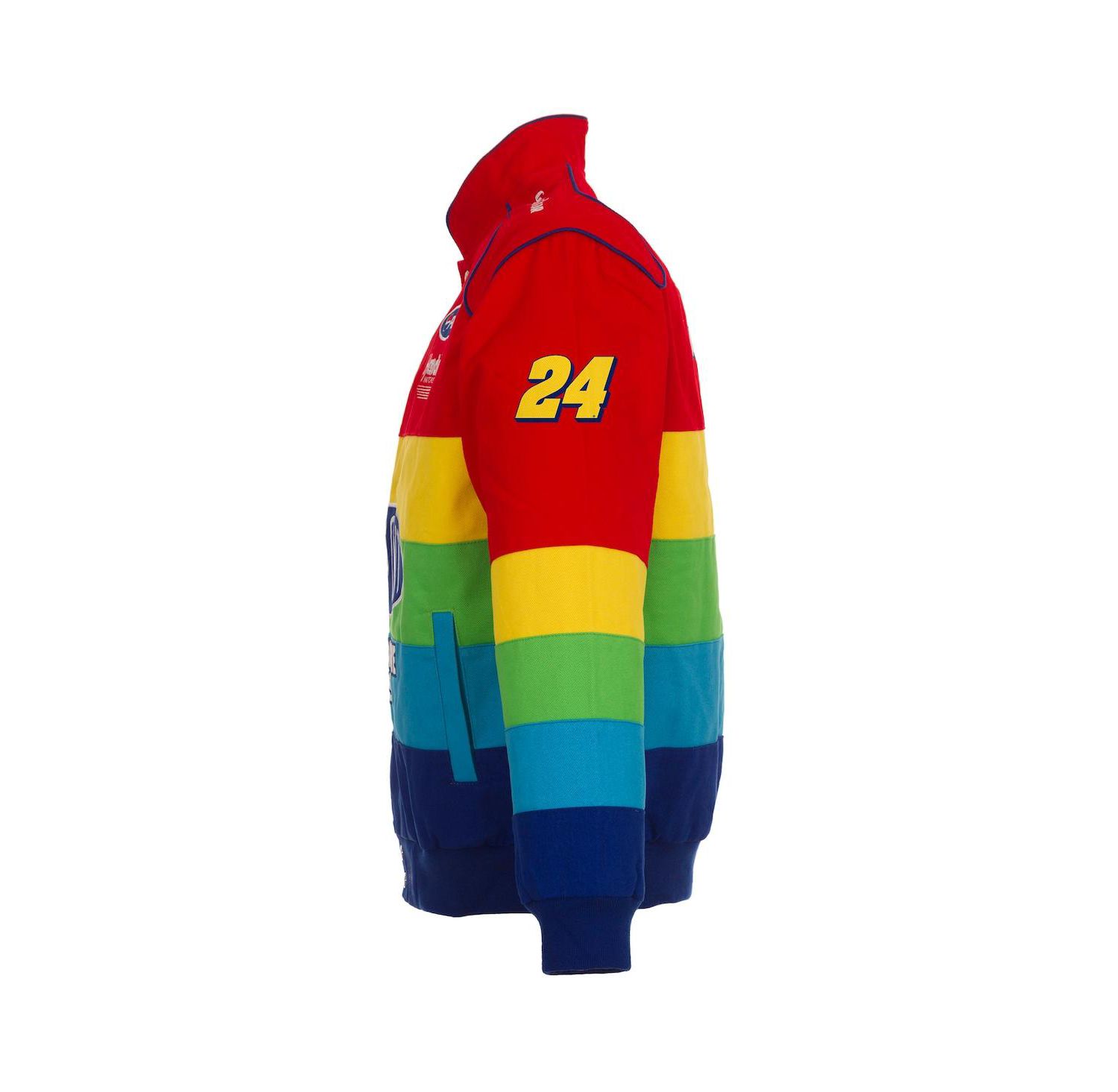 Men's Red, Blue Jeff Gordon Twill Uniform Full-Snap Jacket