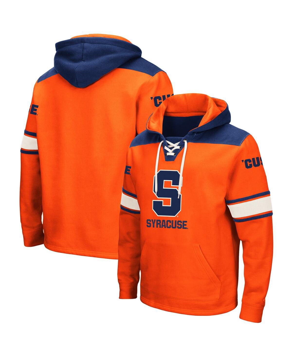 Мужская оранжевая толстовка-пуловер Syracuse Orange 2.0 на шнуровке с капюшоном