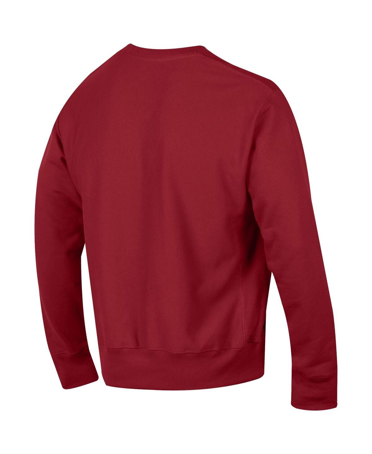 Shop Champion Men's  Crimson Washington State Cougars Arch Reverse Weave Pullover Sweatshirt