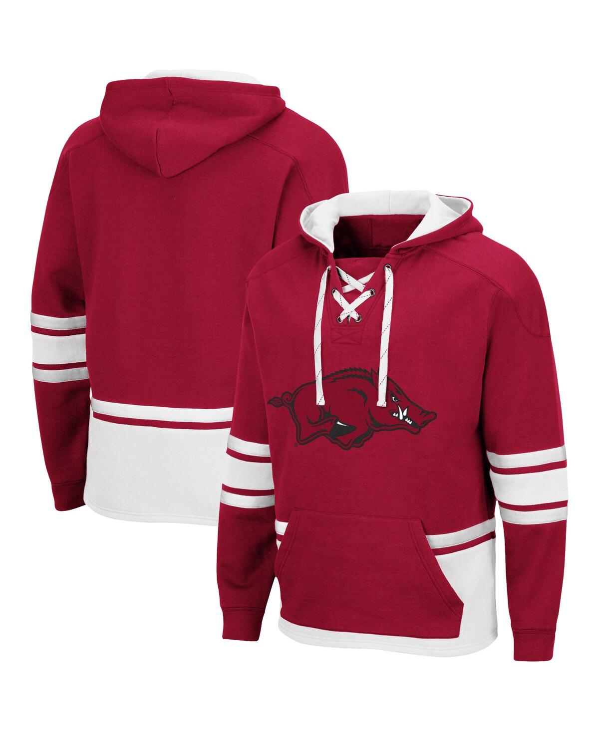 COLOSSEUM MEN'S COLOSSEUM CARDINAL ARKANSAS RAZORBACKS LACE UP 3.0 PULLOVER HOODIE