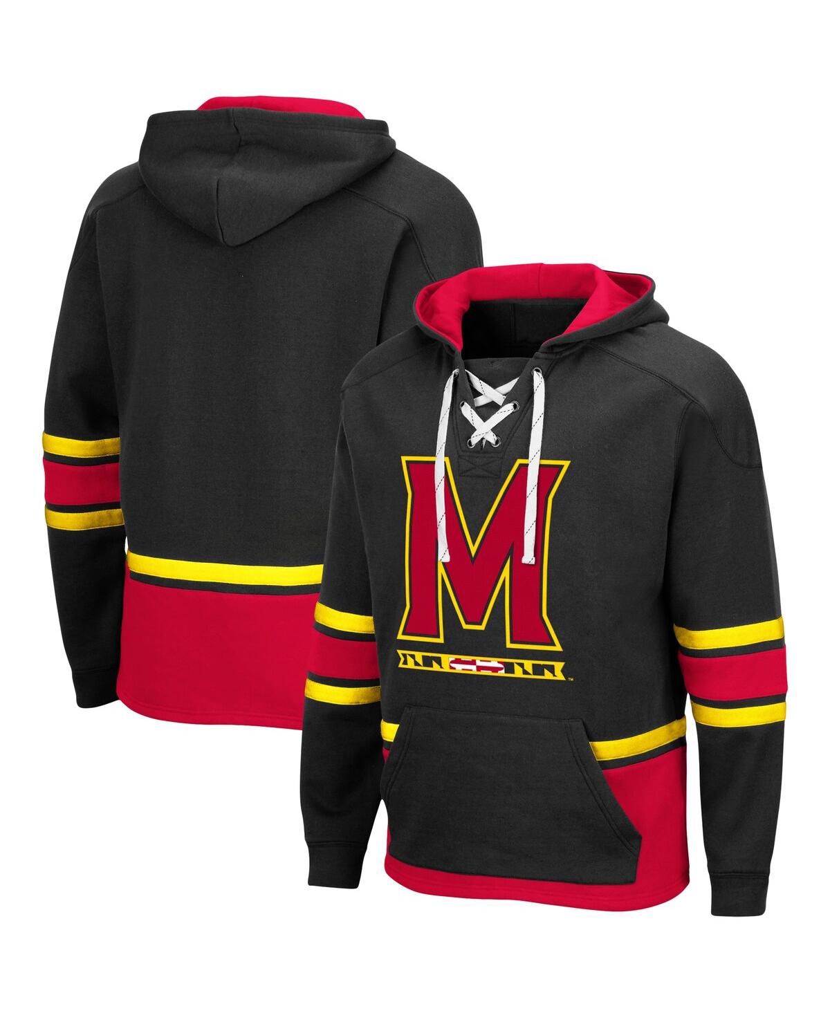 COLOSSEUM MEN'S COLOSSEUM BLACK MARYLAND TERRAPINS LACE UP 3.0 PULLOVER HOODIE