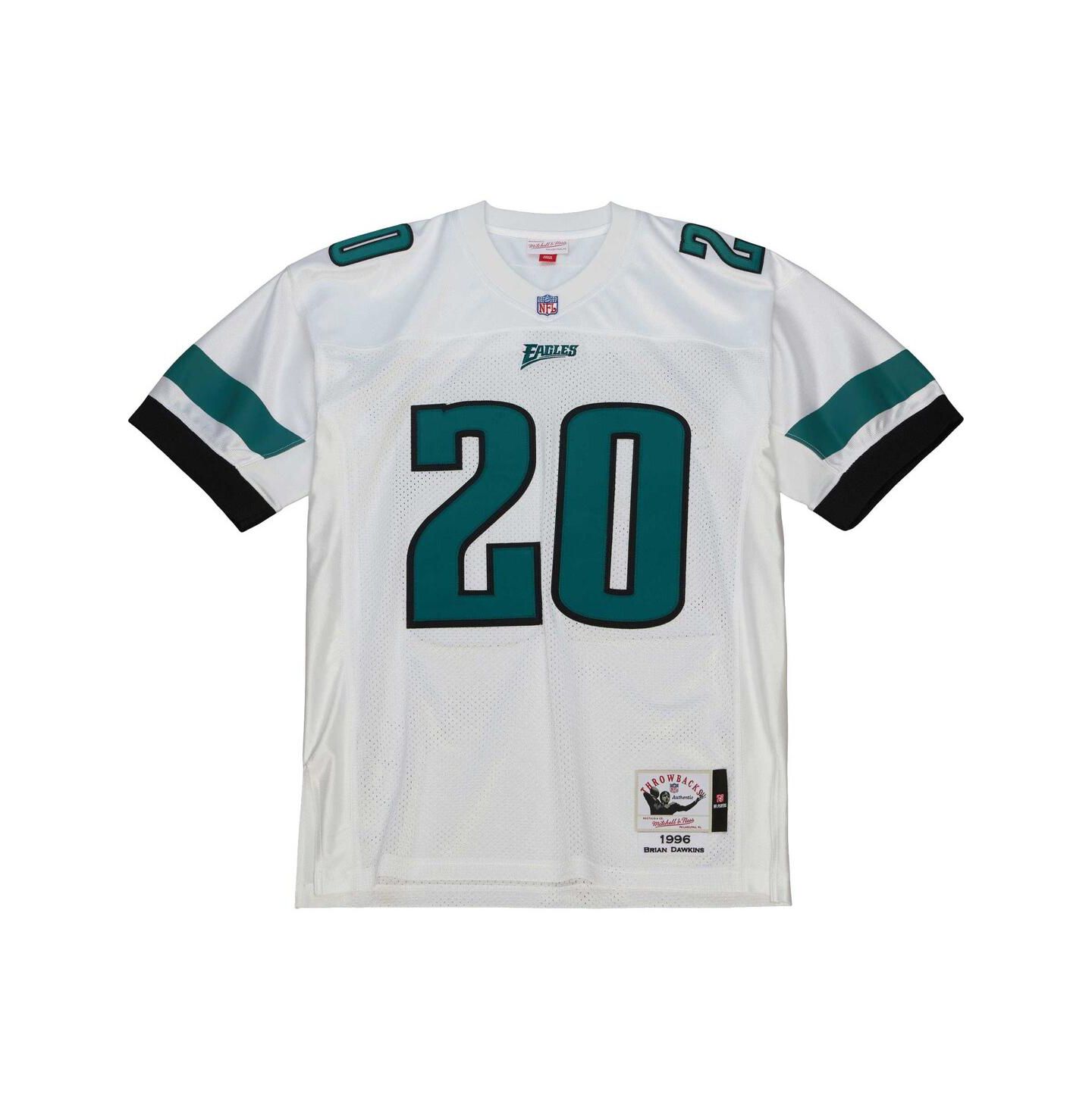 Мужской топ Mitchell & Ness Brian Dawkins White Philadelphia Eagles 1996 Authentic Jersey — фото 3