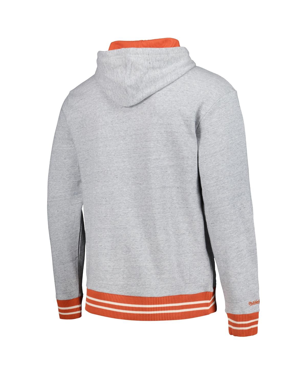 Men's Mitchell & NessTexas Longhorns Pullover Hoodie - Heather Gray