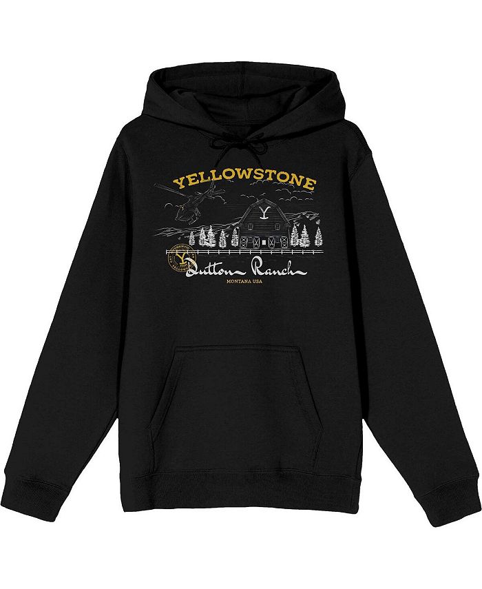 Bioworld Men's and Women's Black Yellowstone Graphic Pullover Hoodie