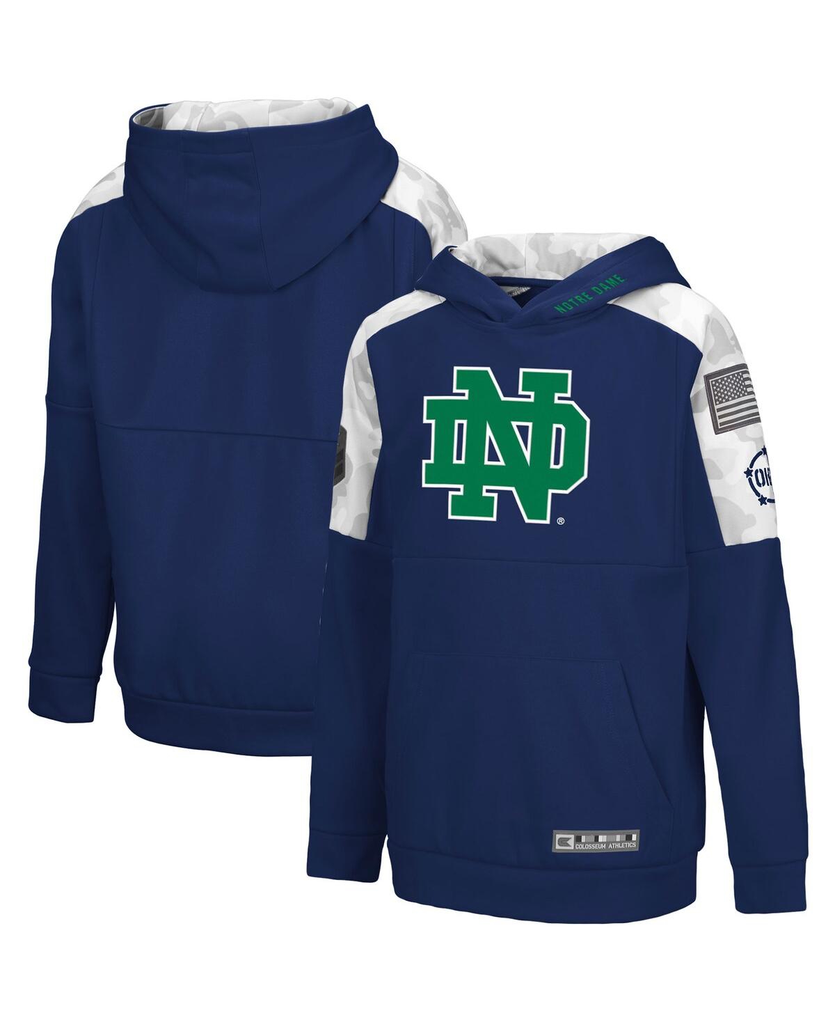 Colosseum Kids' Big Boys Navy, White Notre Dame Fighting Irish Oht ...