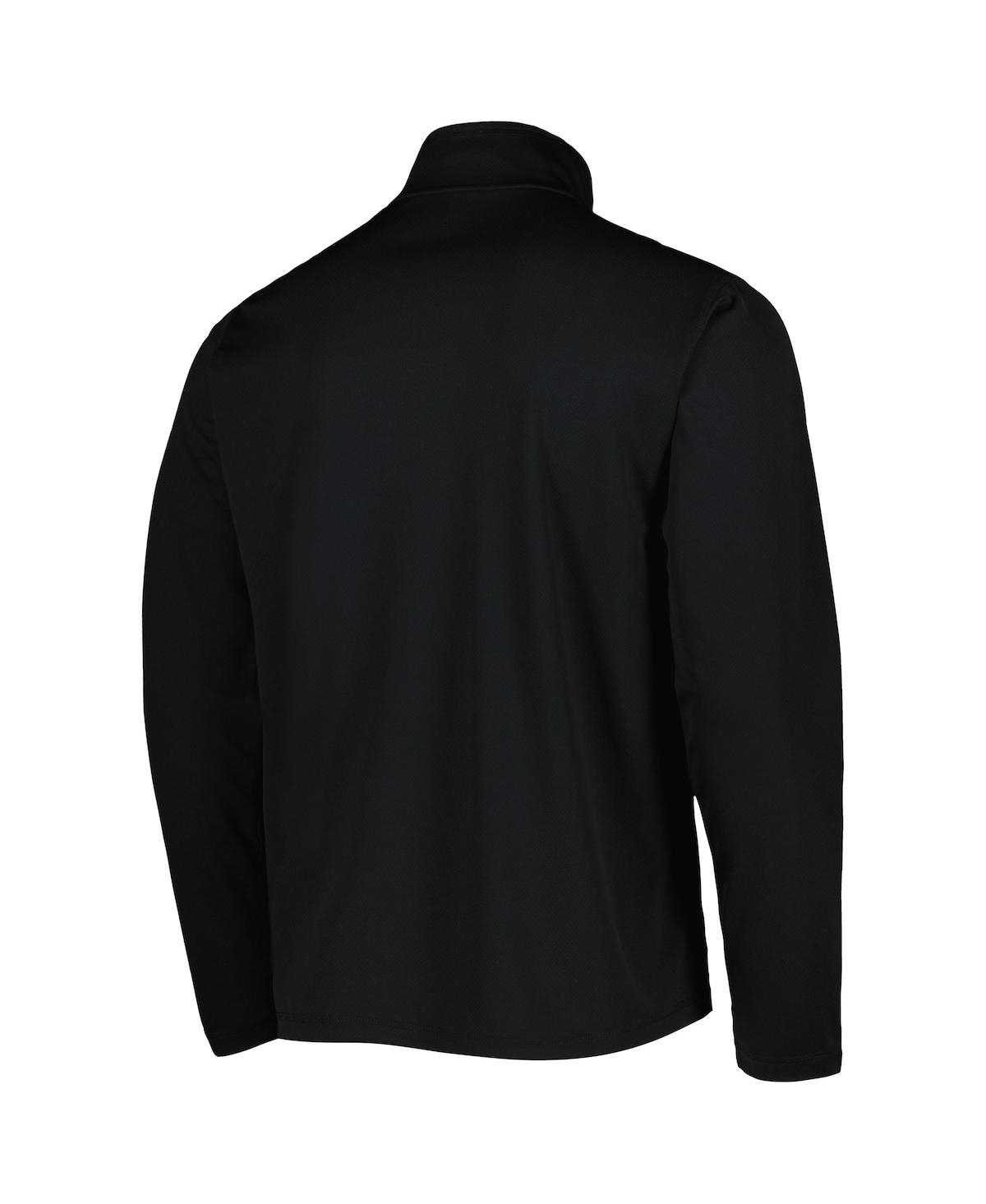 Shop Champion Men's  Black Wisconsin Badgers Textured Quarter-zip Jacket