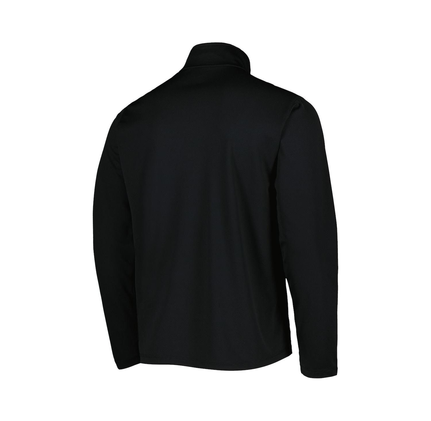 Men's Black Wisconsin Badgers Textured Quarter-Zip Jacket