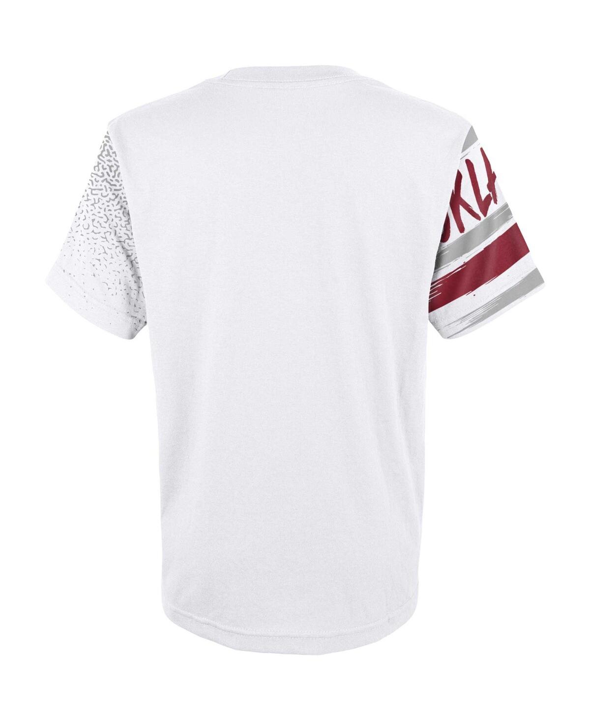 Outerstuff Big Boys White Oklahoma Sooners Gametime Multi-hit T-shirt In White