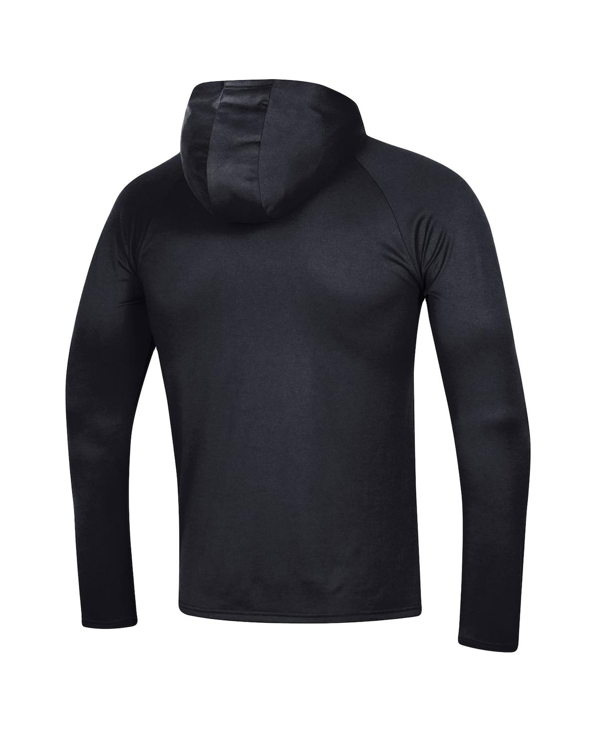 Men's Under ArmourTexas Tech Red Raiders 2023 Sideline Tech Hooded Raglan Long Sleeve T-shirt - Black