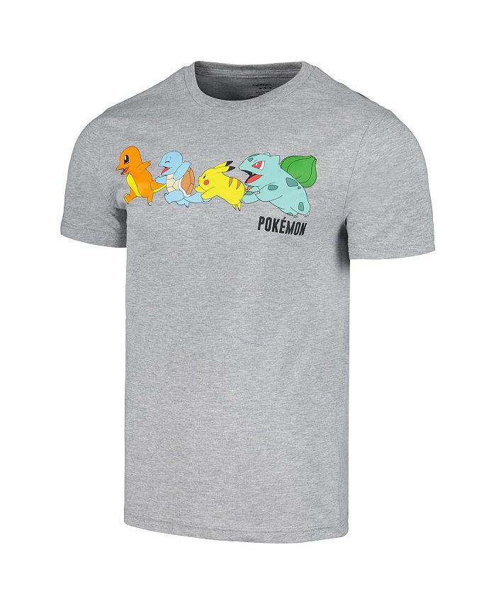 mad-engine-men-s-heather-gray-navy-pokemon-wild-line-up-t-shirt-and