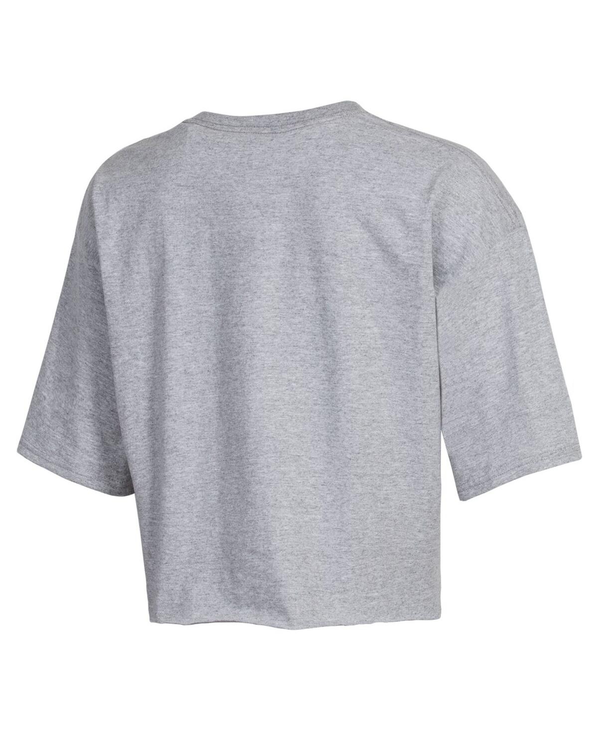 Shop Champion Women's  Gray Oregon Ducks Boyfriend Cropped T-shirt