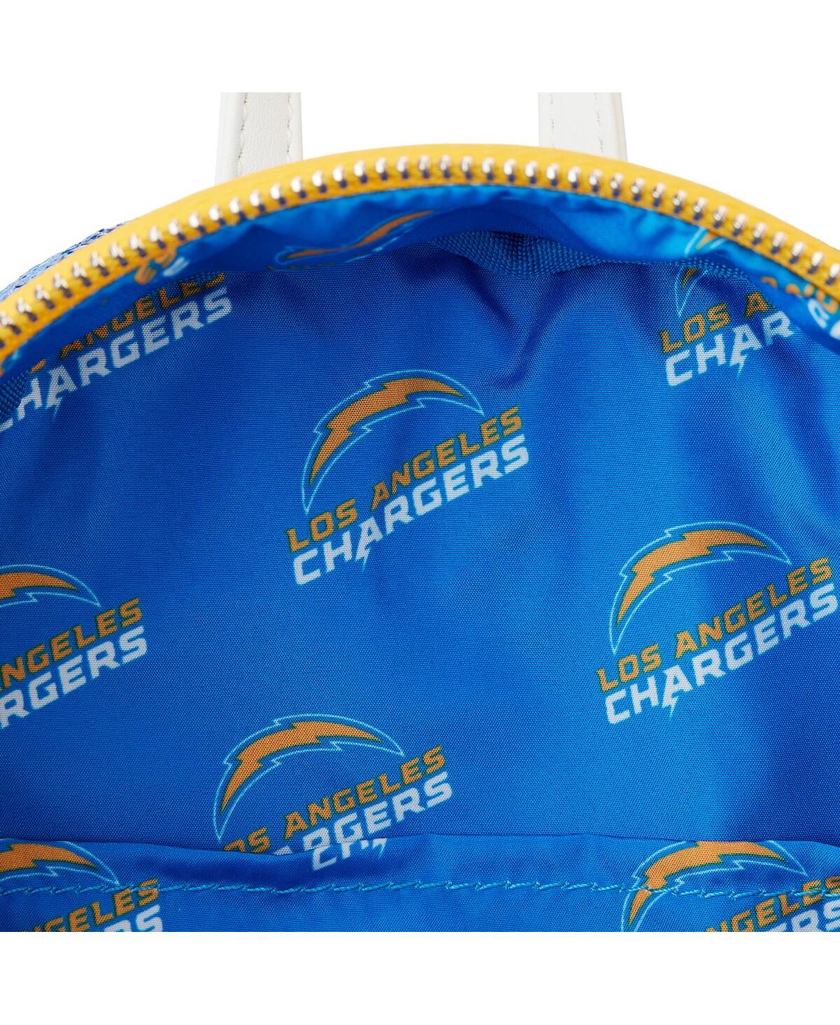 Shop Loungefly Men's And Women's  Los Angeles Chargers Sequin Mini Backpack In Blue