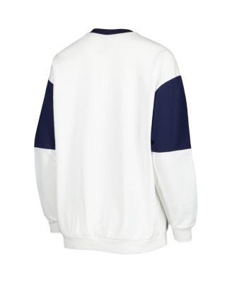 Women's White West Virginia Mountaineers It's A Vibe Dolman Pullover Sweatshirt