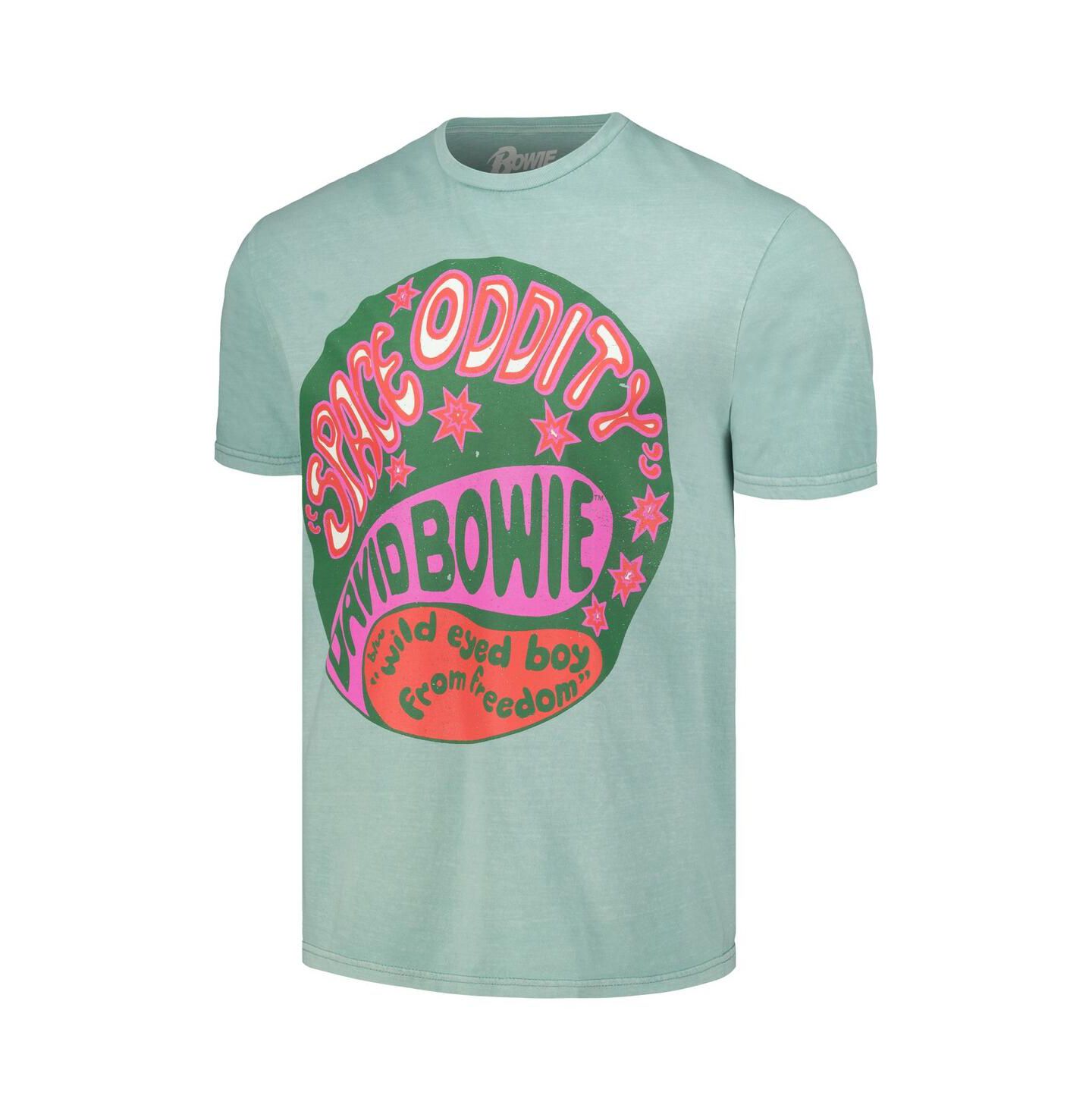 Мужская футболка Philcos Mint Distressed David Bowie Oddity Washed Graphic — фото 2