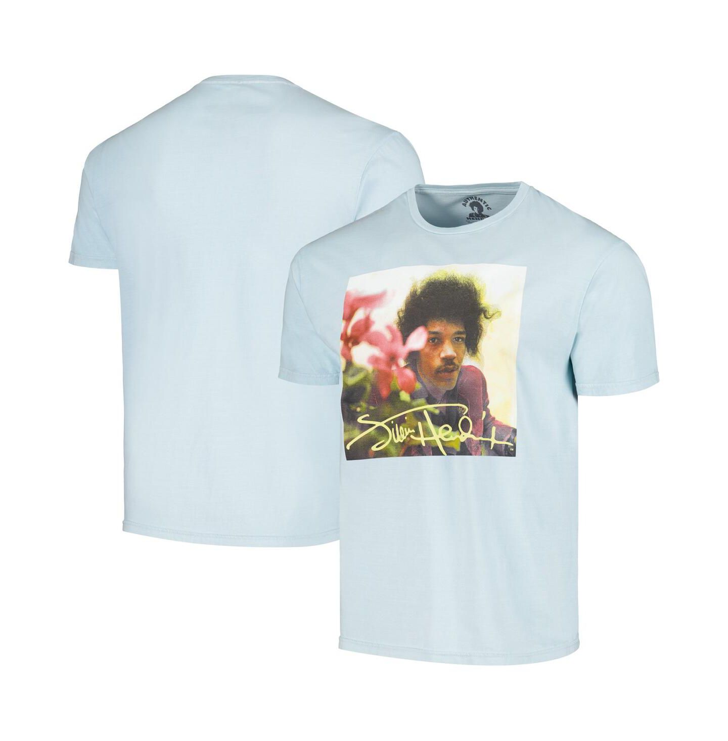 Мужская футболка Philcos Blue Distressed Jimi Hendrix Flowers Washed Graphic — фото 1