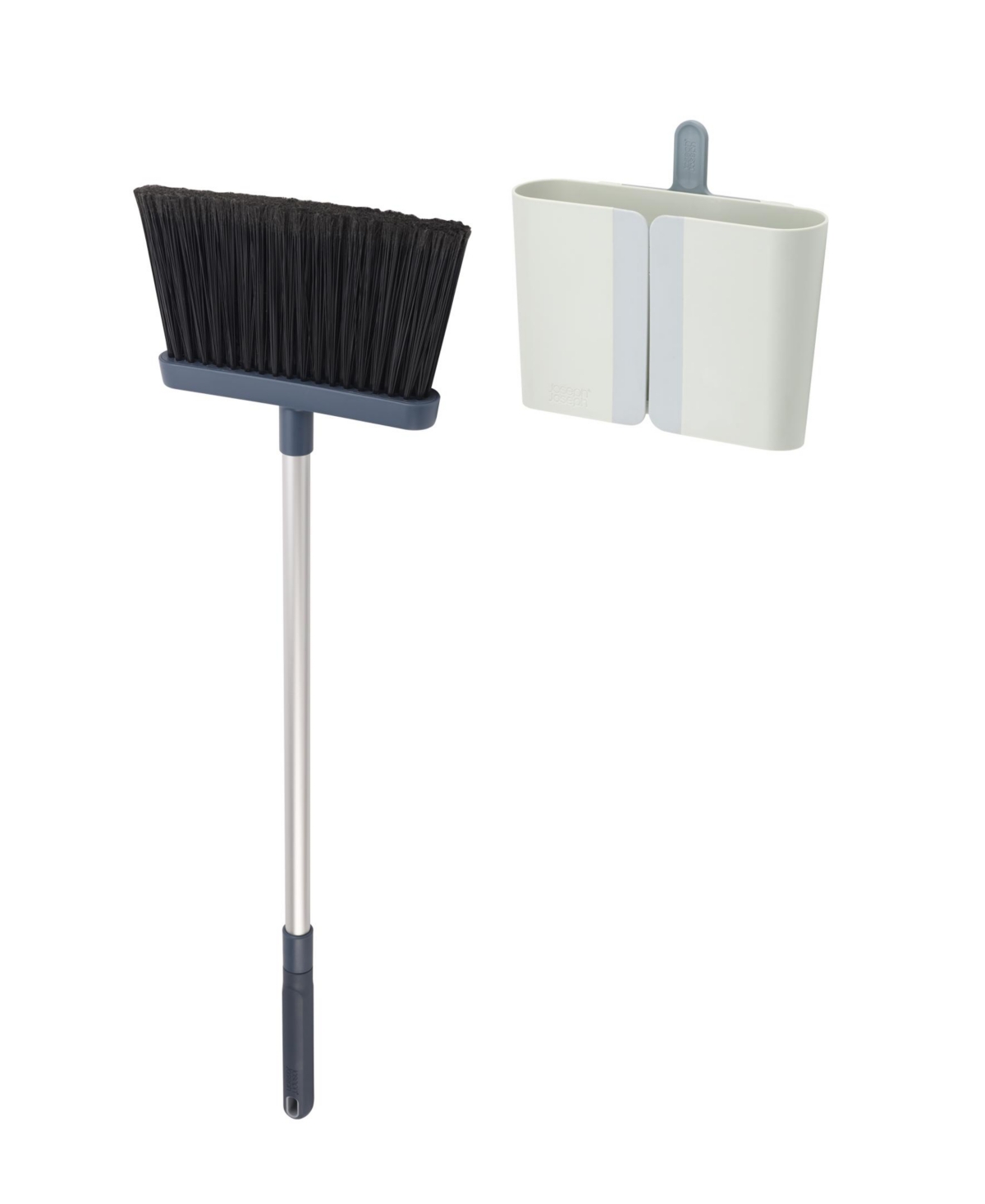 Joseph Joseph Cleanstore Wall-mounted Broom With Dust-shield Storage In Blue