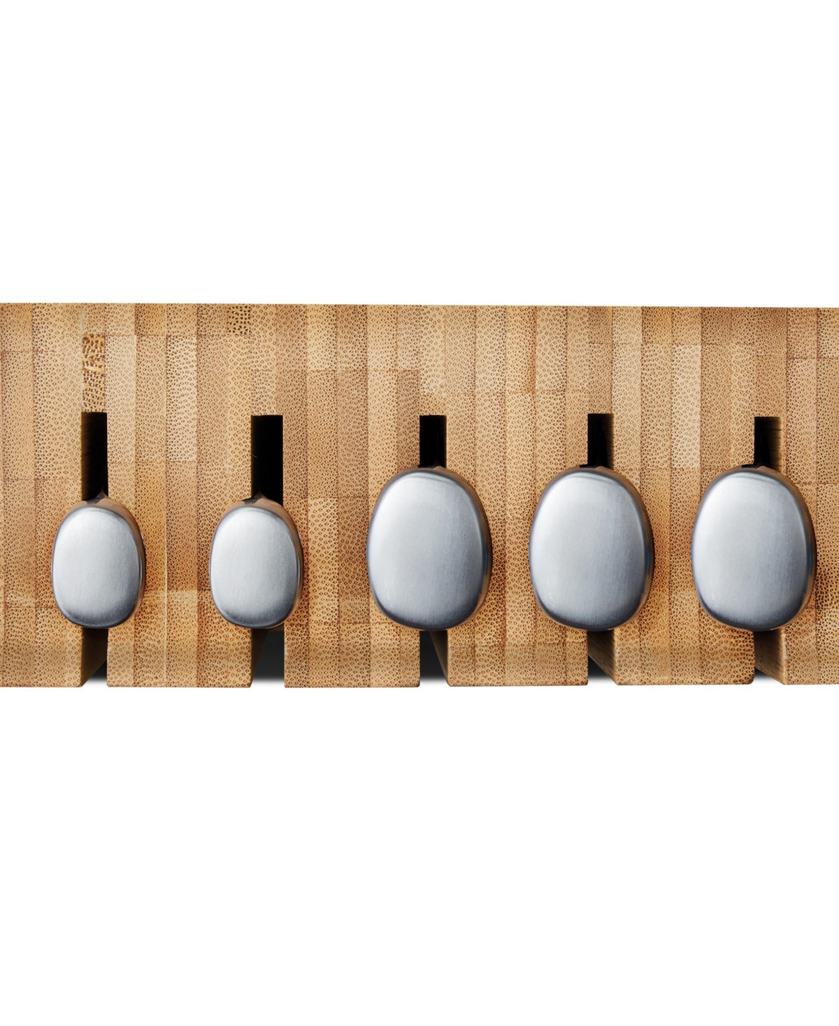 Joseph Joseph Elevate Steel Knives Bamboo 5-piece Knife Block Set In Beige