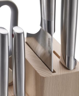 Elevate Fusion 5-Piece Knife, Cleaver and Scissor Set with Beechwood Block