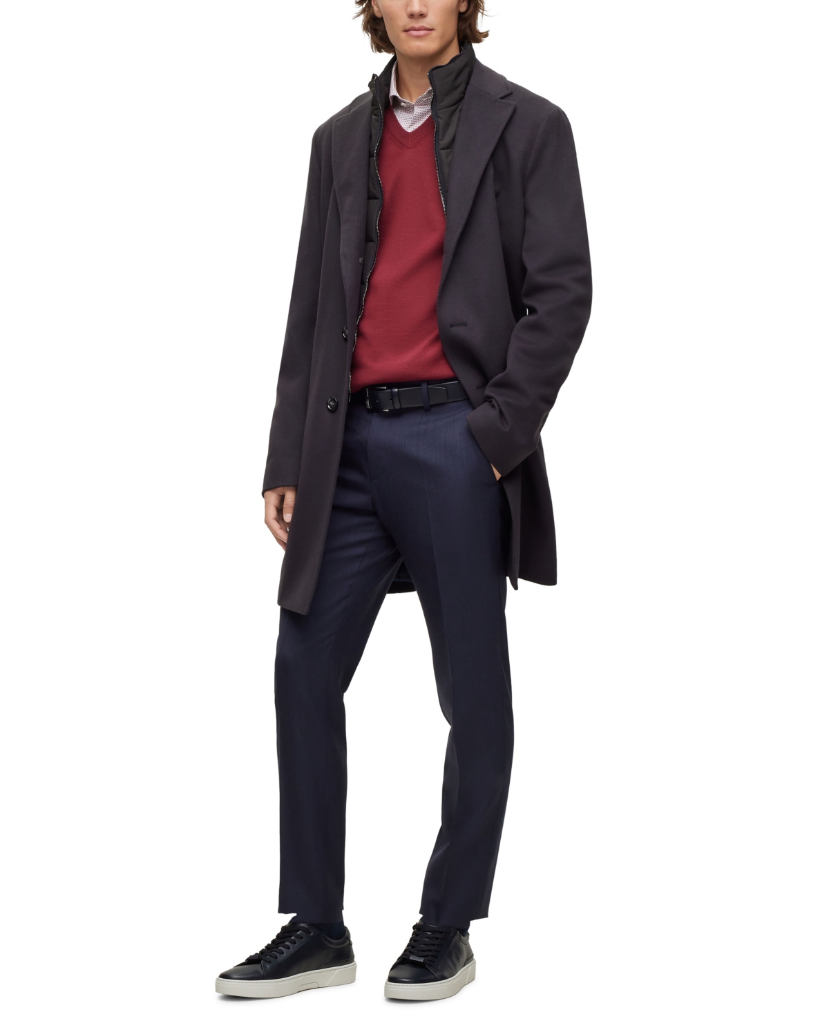 Shop Hugo Boss Boss By  Men's Zip-up Inner Coat In Dark Blue