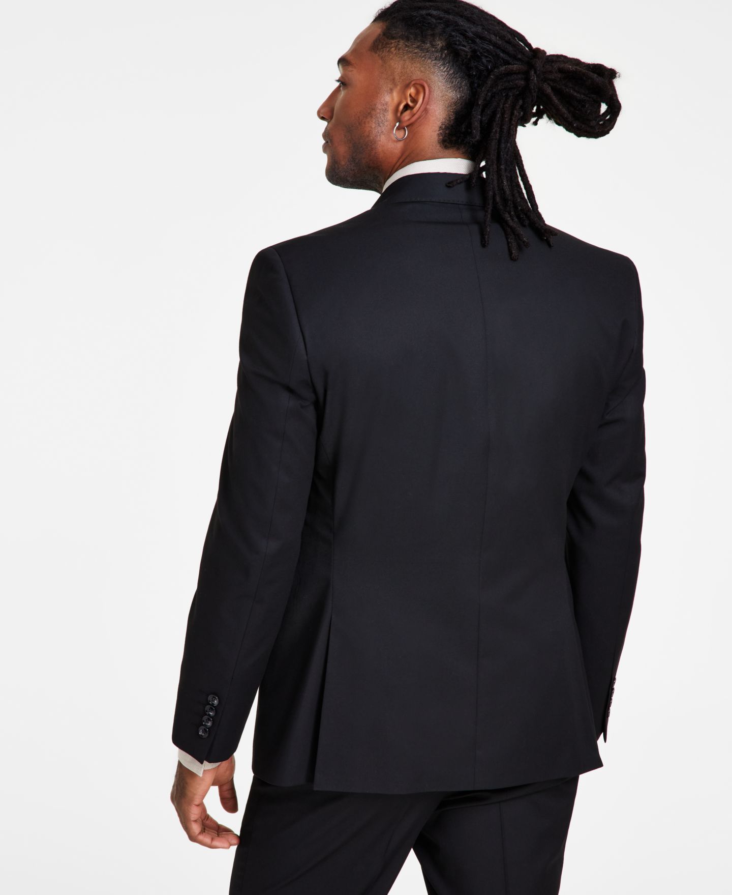 Мужской пиджак Tayion Collection Classic-Fit Solid Suit, цвет: Чёрный однотонный — фото 2