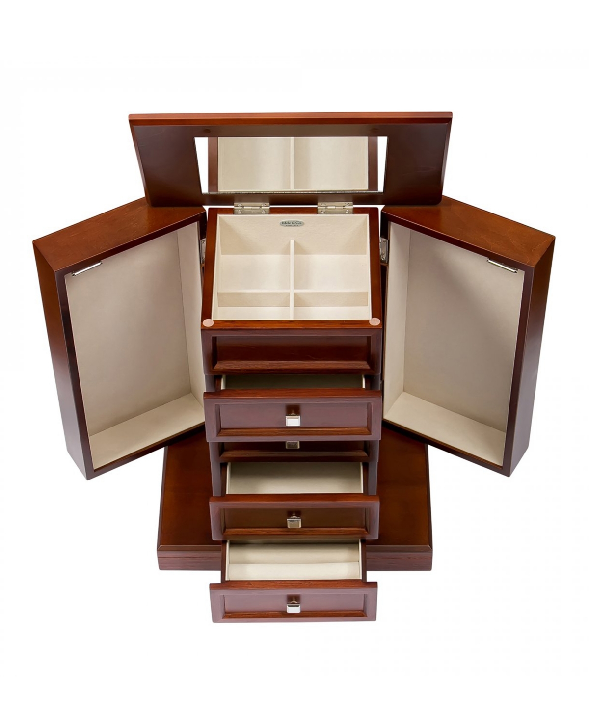 Mele & Co Thea Wooden Jewelry Box In Finish In Walnut