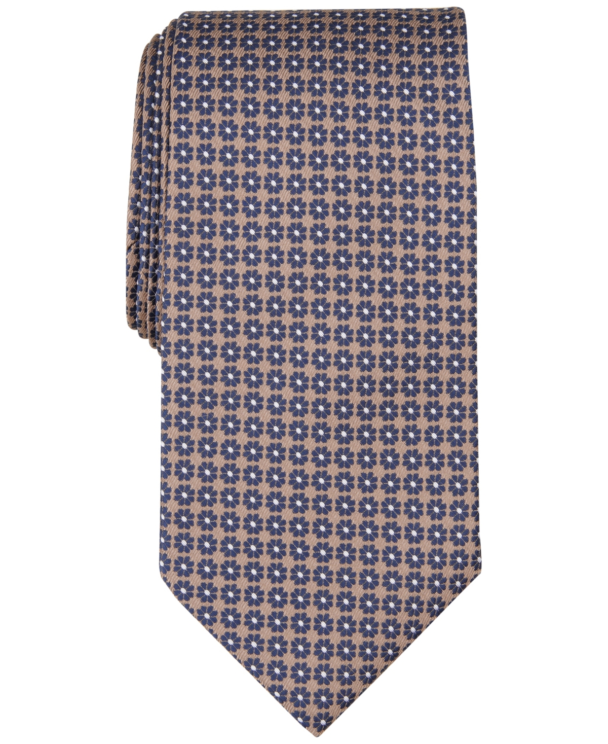 Club Room Men's Seigal Medallion Tie, Created For Macy's In Taupe