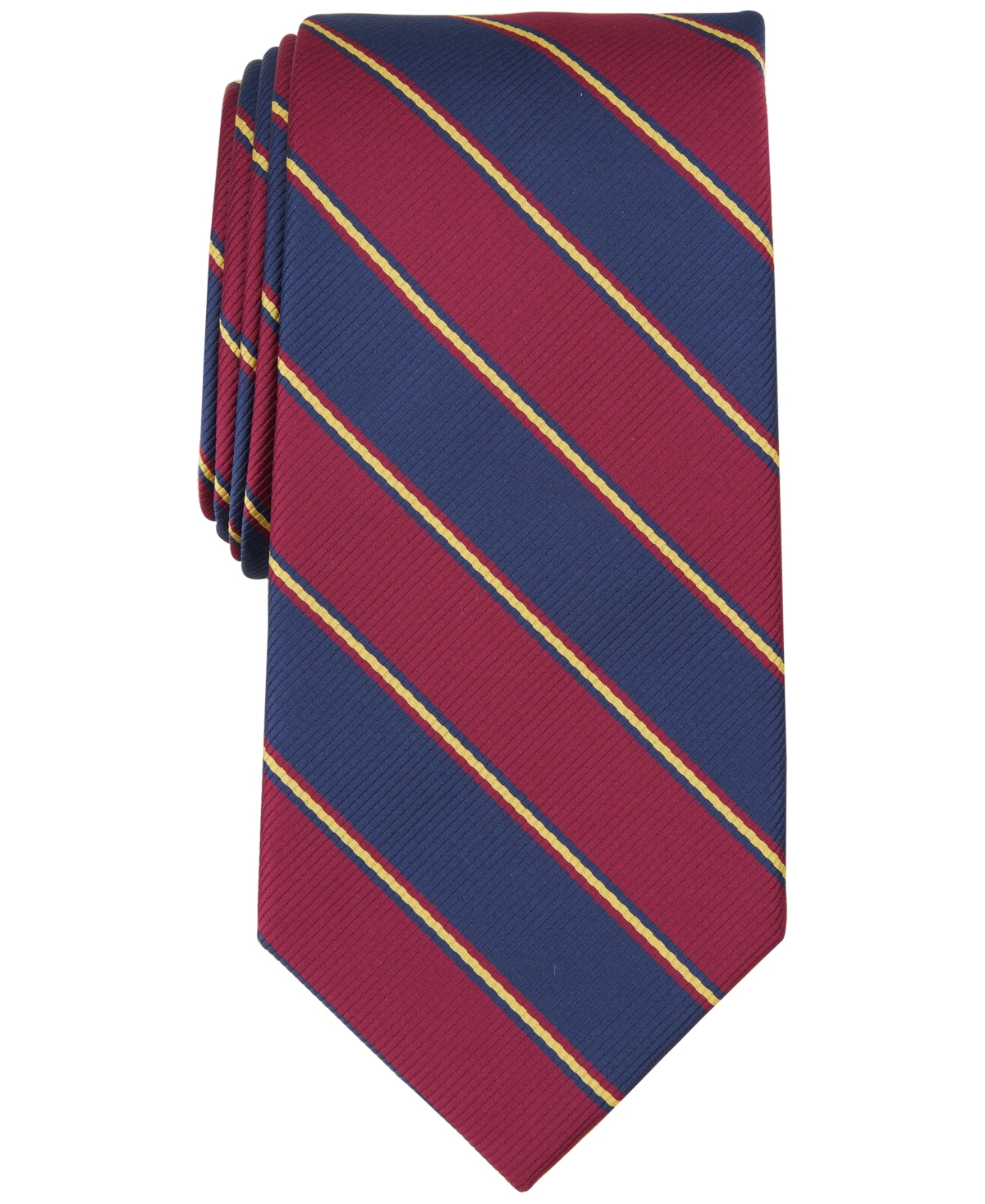 Club Room Men's Troutman Stripe Tie, Created For Macy's In Navy