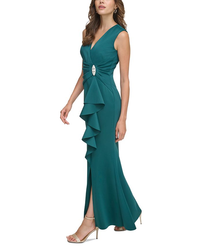 Jessica Howard Women's Cascading Ruffle Gown - Macy's