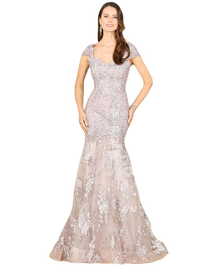 Lara Women s Cap Sleeve Mermaid Gown Macy s