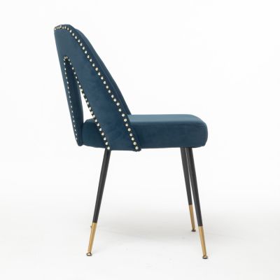 Akoya Velvet Dining Chair with Nailheads