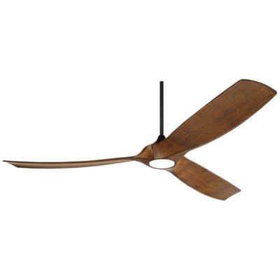 70" Kona Wind Black-Koa Modern Indoor Ceiling Fan 3 Blade LED Light Remote Control Black Motor Bedroom DC Motor