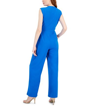 Tahari blue sale jumpsuit