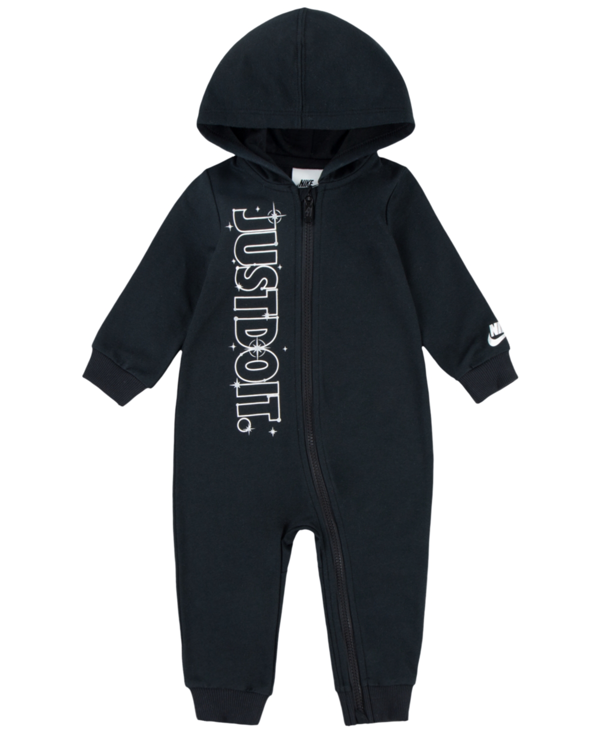 Nike Baby Boys Shine Hooded Coverall In Black
