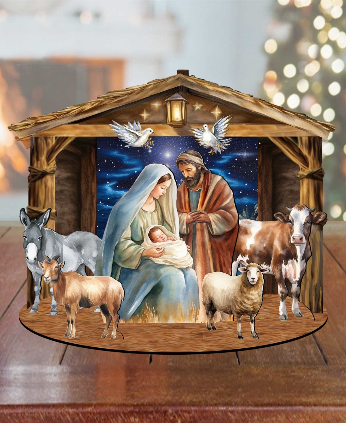 Designocracy Classic Holy Family Nativity Scene 7" Christmas Nativity Table Decoration By G.debrekht In Multi Color