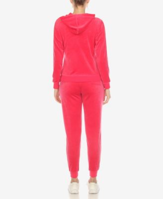 Women's Velour Tracksuit Loungewear 2pc Set