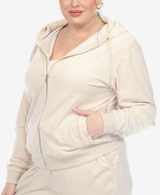 Plus Size Velour Tracksuit Loungewear 2pc Set